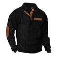 thumbnail image 1 of Mens Hoodies Pullover Hooded Sweatshirt Top Long Sleeve Hoody Casual Tops with Pockets Black M, 1 of 6