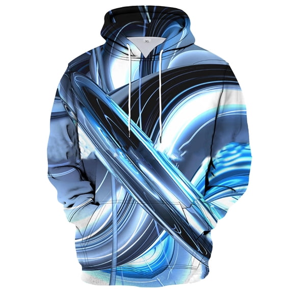 Mens Hoodies Pullover Lightweight Activewear Sweatshirt for Men Long Sleeve Pullover with Pockets Blue 5XL