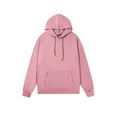 thumbnail image 1 of Mens Hoodies Pullover Long Sleeve Casual Fashion Sweatshirts Drawstring Gym Hooded Shirt with Kanga Pocket Pink XXL, 1 of 3