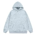 thumbnail image 1 of Mens Hoodies Pullover Long Sleeve Casual Sweatshirts Drawstring Gym Hooded Shirt with Kanga Pocket Sky Blue XXXL, 1 of 3