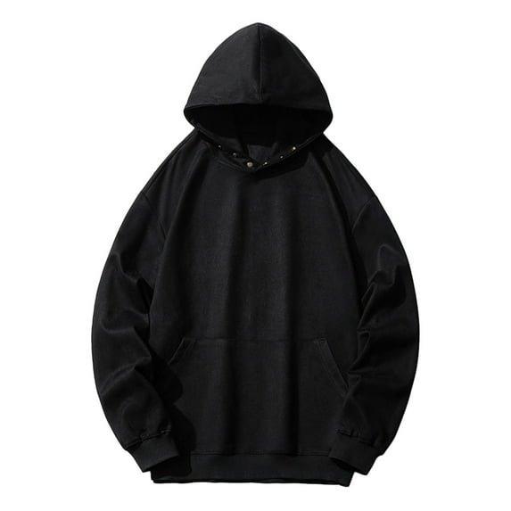 Mens Hoodies Sale ,Mens Sweatshirts with Hood Plain Button Hooded Jumpers with Pockets Casual Loose Winter Warm Long Sleeve Pullover Tops Sports Hoody Sweatshirt Plus Size