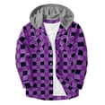 thumbnail image 1 of Mens Hoodies Shirts Jacket Flannel Long Sleeve Button Down Plaid Shirt Jackets Casual Trendy Hooded Coat With Pocket, 1 of 5