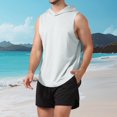 thumbnail image 1 of Mens Hoodies Sleeveless Shirts Casual Solid Color Pullover Lightweight Breathable Athletic Workout Basketball Running Gym Tank Tops, 1 of 8