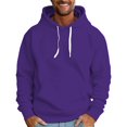 thumbnail image 1 of Mens Hoodies Soild Color Pullovers ,Spring Winter Oversize Loose Hoodie Casual Sweatshirt ,Long Sleeve Full Zip Hooded With Pocket Outerwear Clothes L, 1 of 5