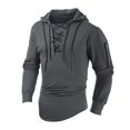 thumbnail image 1 of Mens Hoodies Soild Color Pullovers ,Spring Winter Oversize Loose Hoodie Casual Sweatshirt ,Long Sleeve Full Zip Hooded With Pocket Outerwear Clothes L, 1 of 7