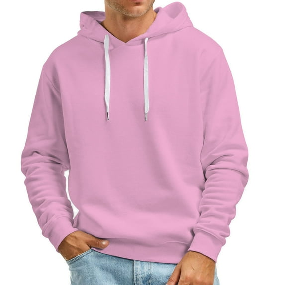 Mens Hoodies Soild Color Pullovers ,Spring Winter Oversize Loose Hoodie Casual Sweatshirt ,Long Sleeve Full Zip Hooded With Pocket Outerwear Clothes S