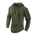 thumbnail image 1 of Mens Hoodies Soild Color Pullovers ,Spring Winter Oversize Loose Hoodie Casual Sweatshirt ,Long Sleeve Full Zip Hooded With Pocket Outerwear Clothes XL, 1 of 7