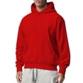 thumbnail image 1 of Mens Hoodies Soild Color Pullovers ,Spring Winter Oversize Loose Hoodie Casual Sweatshirt ,Long Sleeve Full Zip Hooded With Pocket Outerwear Clothes XXXL, 1 of 5
