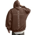 thumbnail image 1 of Mens Hoodies Sweatshirt Pullover Retro Graphic Verse Inspirational Apparel Believers Mens Autumn And Winter Clothes,Brown,S, 1 of 6
