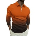 thumbnail image 1 of Mens Hoodies Sweatshirt with Pocket Plus Size Gradient Color Long SLeeve Sports Top Pullover Lapel Sweatshirt, 1 of 5
