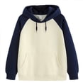 thumbnail image 1 of Mens Hoodies Teenage Clothes Color Blocking Drawstring Hoodie Pullover Casual Fall Hoodies, 1 of 5