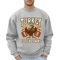 thumbnail image 1 of Mens Hoodless Hoodie Sweatshirts Solid Color Crew Neckleter Turkey Pattern Printed Mens Autumn And Winter Clothes,Light Gray,L, 1 of 4