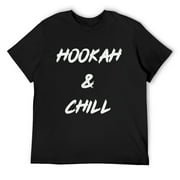 Mens Hookah & Chill Club I Love Shisha Shirt Gift Men Black Large