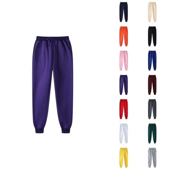 Mens Hop Pants Casual Solid Color Track Lace-up Workout Pants with Pocket Pantalones Capri De Verano Para Mujer