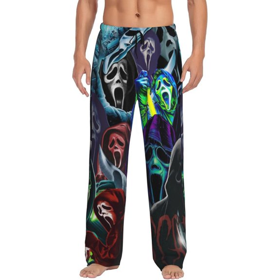Mens Horror Movie Scre-am0 Pajama Pants Lounge Pants Super Soft Pajama Bottoms with Pockets Drawstring