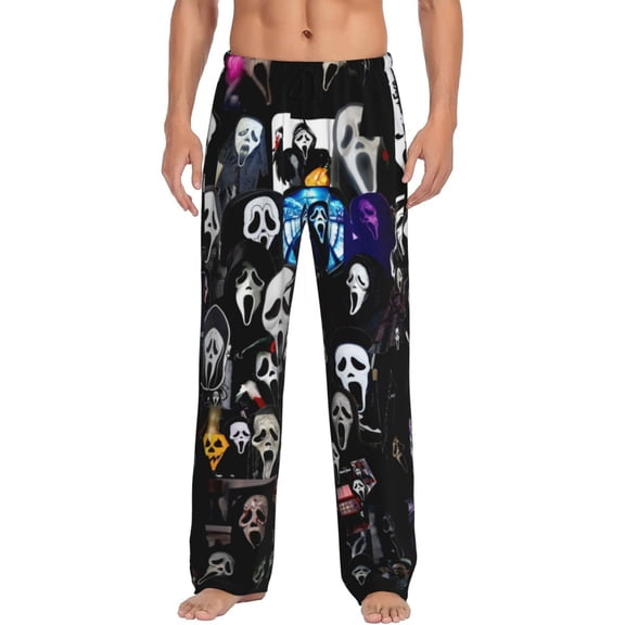 Mens Horror Movie Scre-am0 Pajama Pants Lounge Pants Super Soft Pajama Bottoms with Pockets Drawstring