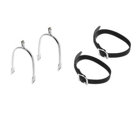 Mens Horse Riding Western Show Spur With Spur Straps Equestrian Equipment
