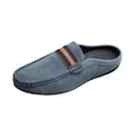 thumbnail image 1 of Mens House Shoes Faux Suede Mule Loafers Memory Foam Indoor Outdoor Slippers Blue Comfortable Non-Slip,Size 6.5, 1 of 9
