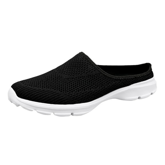 Mens House Slippers Chunky Heel Breathable Slip On House Shoes Solid Color Non Slip Comfortable Casual Indoor Outdoor Men Slippers Size 43