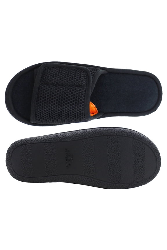 Mens House Slippers Memory Foam Slip On Warm House Shoes Open Back Toe Non Slip Comfortable Casual Indoor Outdoor Fleece Men Slippers Size 46-47