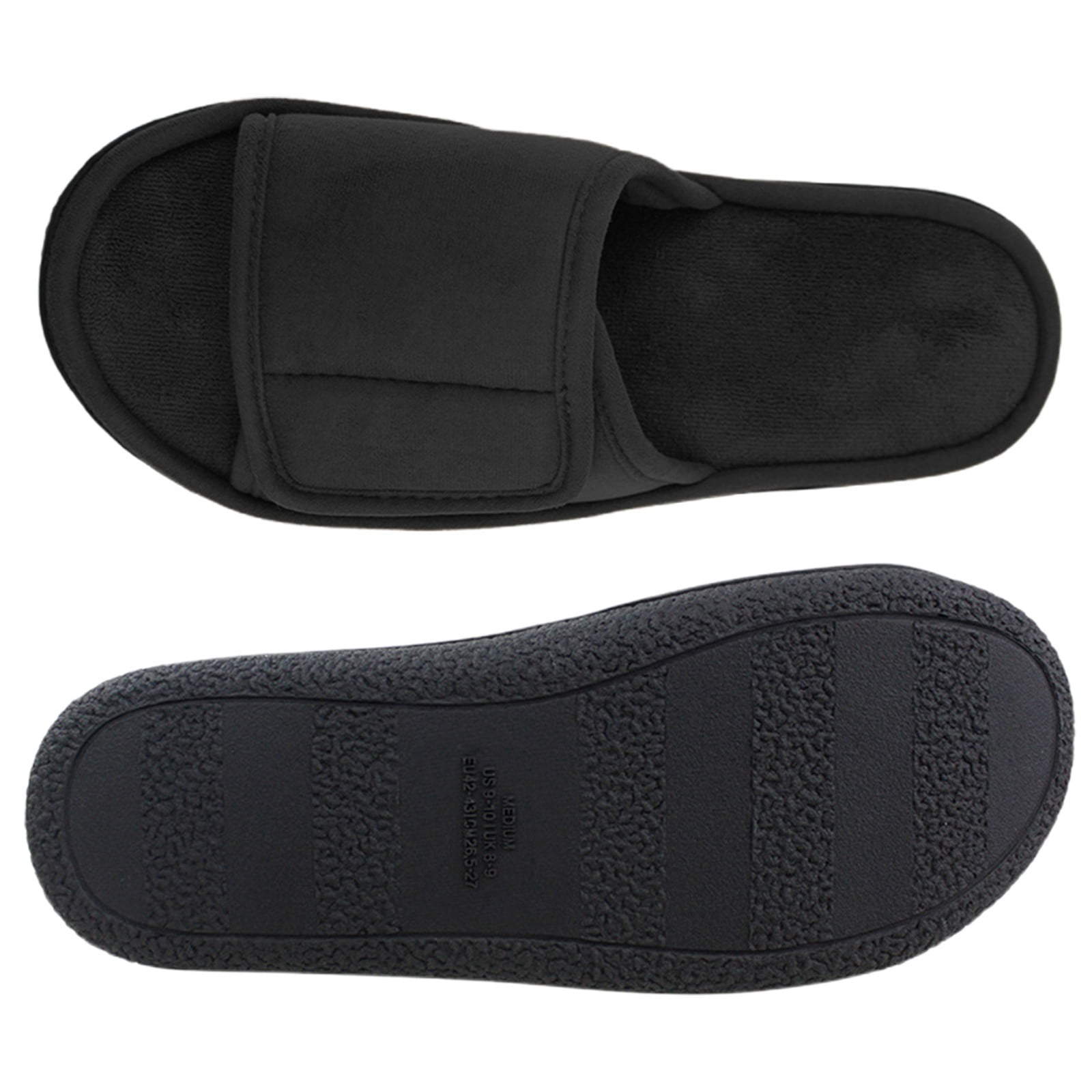 Mens House Slippers Open Back Toe Slip On House Shoes Non Slip Comfortable Casual Indoor Outdoor Breathable Mens Slipper Size 42-43