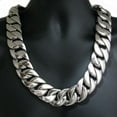 thumbnail image 1 of Mens Huge Chain 316L Stainless Steel 30 MM Wide Chunky Cuban Link 28" inch x 30MM Big Necklace, 1 of 6
