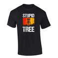 thumbnail image 1 of Mens Humorous Funny Colorful Distressed Stupid Tree Disc Golf Design Mens Short Sleeve T-Shirt-Black-X-Large, 1 of 4