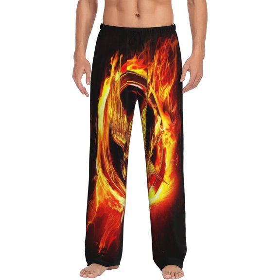 Mens Hunger Movie Game Pajama Pants Lounge Pants Super Soft Pajama Bottoms with Pockets Drawstring