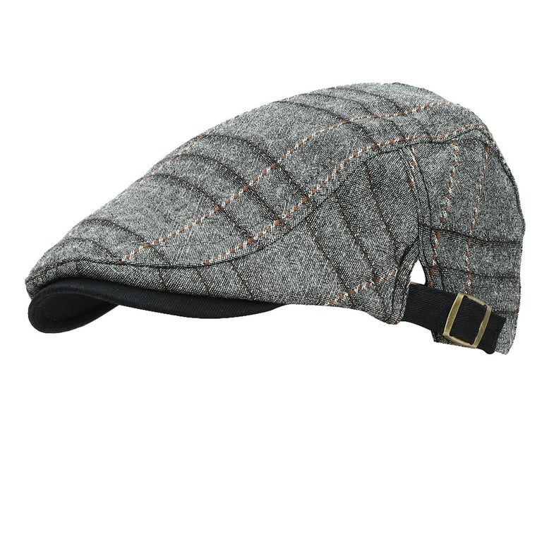 Mens Hunting Hats Women Men British Style Hat Simple Peaked Cap Washed Breathable Forward Cap Night Cap Men