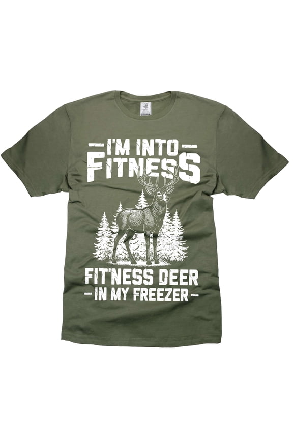 Mens Hunting t-shirt Hunter Gifts Hunting Joke Shirt Deer Joke Shirt Humorous Gifts (X-Large Military Green)