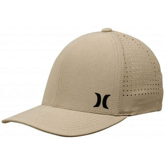 Hurley Men's Phantom Ripstop Flex Fit Hat Cap (Large/X-Large, Khaki)
