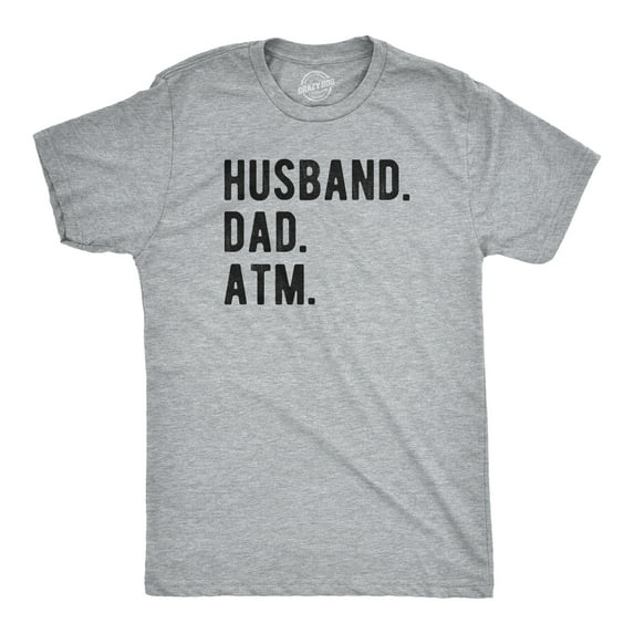 Mens Husband. Dad. ATM. T Shirt Funny Father's Day Tee Graphic Tees