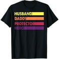 thumbnail image 1 of Mens Husband Daddy Protector Hero Father's Day Gift From Wife Son T-Shirt, 1 of 4