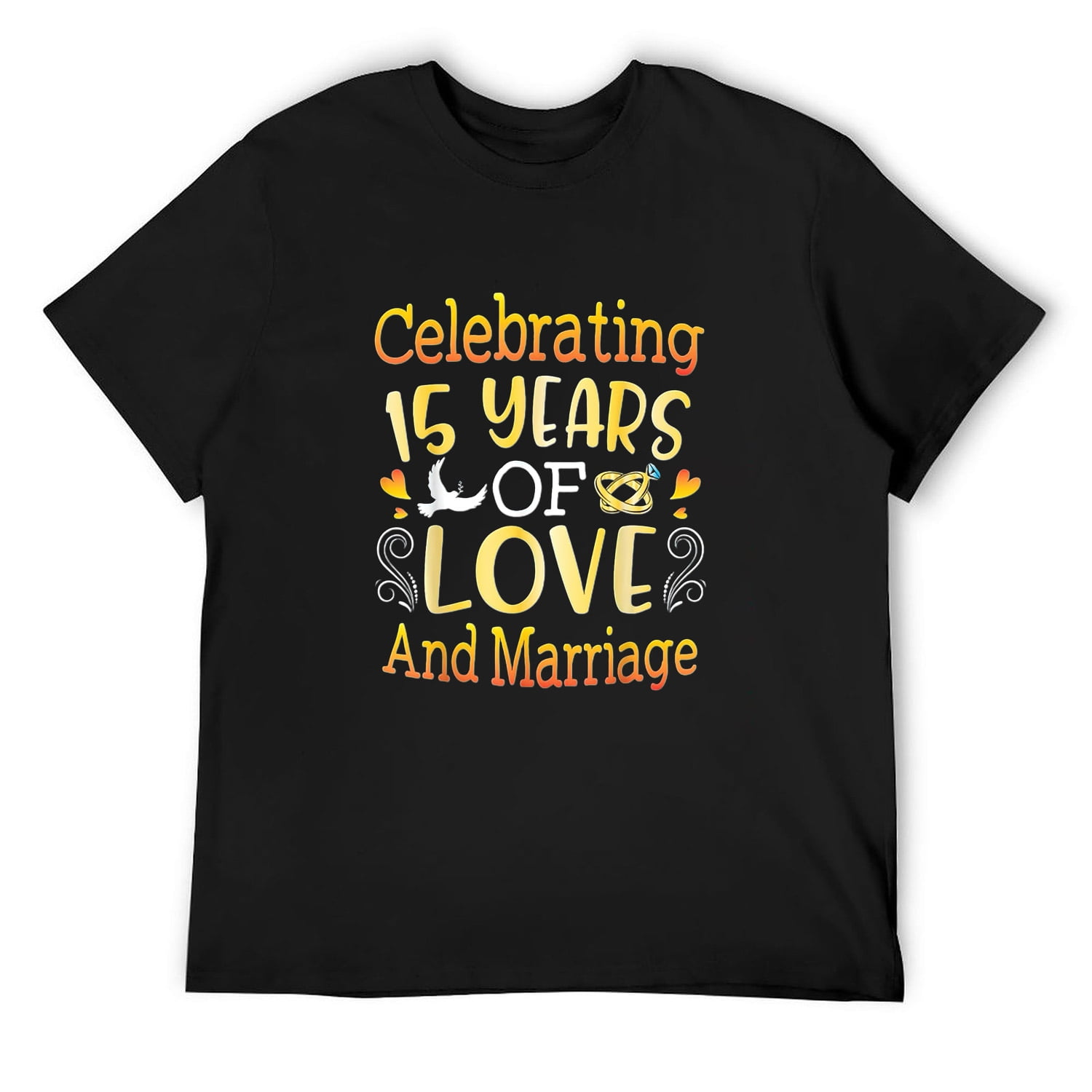 15th 15 Year Wedding Anniversary Shirt Marriage Husband Wife