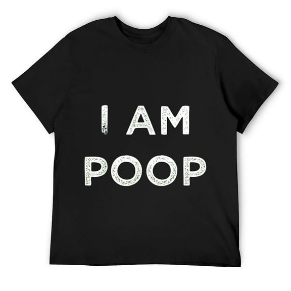 Mens I AM POOP Funny Lazy Halloween Costume Novelty T-Shirt Black