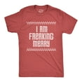 thumbnail image 1 of Mens I Am Freaking Merry T Shirt Funny Christmas Spirit Holiday Party Graphic Tee Graphic Tees, 1 of 8