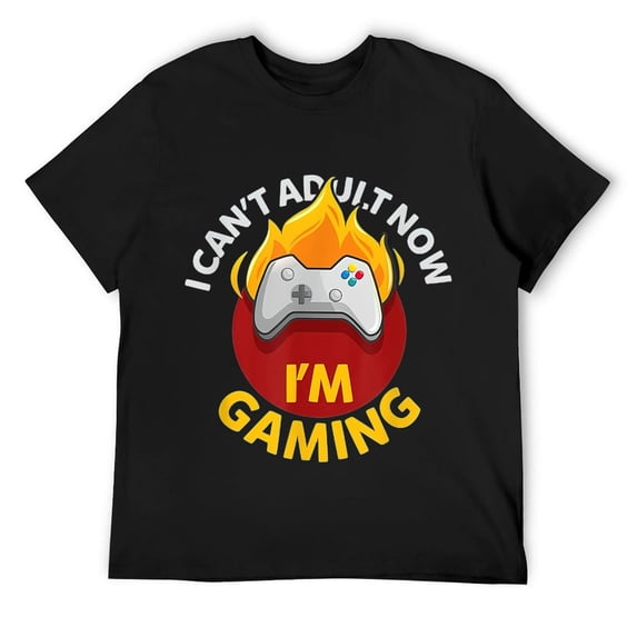 Mens I Can't Adult Now I'm Gaming Funny Gamer T-Shirt Black