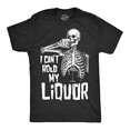 thumbnail image 1 of Mens I Cant Hold My Liquor T Shirt Funny Halloween Skeleton Drinking Tee for Guys Graphic Tees, 1 of 9