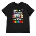 thumbnail image 1 of Mens I Dont Speak Much Brilliant Autism Autistic Girls Girls Gift T-Shirt Black Large, 1 of 5