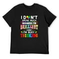 thumbnail image 1 of Mens I Dont Speak Much Brilliant Autism Autistic Girls Girls Gift T Shirts Black Medium, 1 of 5
