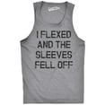 thumbnail image 1 of Mens I Flexed and The Sleeves Fell Off Tank Top Funny Sleeveless Gym Workout Shirt, 1 of 6