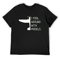 thumbnail image 1 of Mens I Fool Around With Models T-Shirt Black Medium, 1 of 5