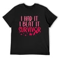 thumbnail image 1 of Mens I Had Beat It Survivor Breast Cancer Awareness T-Shirt Black Small, 1 of 5