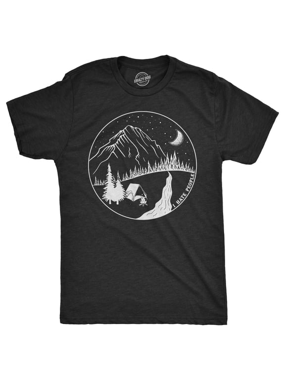 Mens I Hate People Camping T shirt Funny Sarcastic Happy Camper Gift Hiking Graphic Tees