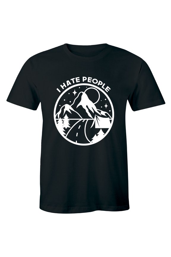 Mens I Hate People Camping Tshirt Outdoors Tee For Guys All Size S-5Xl
