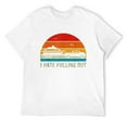 thumbnail image 1 of Mens I Hate Pulling Out Retro Boat Captain Funny Boating Lovers T-Shirt White Medium, 1 of 5