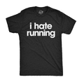 thumbnail image 1 of Mens I Hate Running T Shirt Funny Sarcastic Marathon Runner Fitness Workout Tee for Guys Graphic Tees, 1 of 8