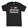 thumbnail image 1 of Mens I Heart My Attitude Problem T Shirt Funny Bad Negativity Joke Tee for Guys Graphic Tees, 1 of 9