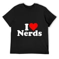 thumbnail image 1 of Mens I LOVE HEART NERDS GEEKS T-Shirt Black, 1 of 5
