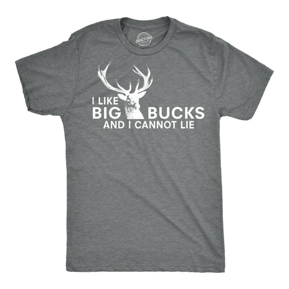 Mens I Like Big Bucks and I Cannot Lie Funny Deer Hunting Humor T shirts for Men Graphic Tees